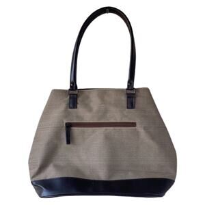 Brown Tweed Style Canvas Tote